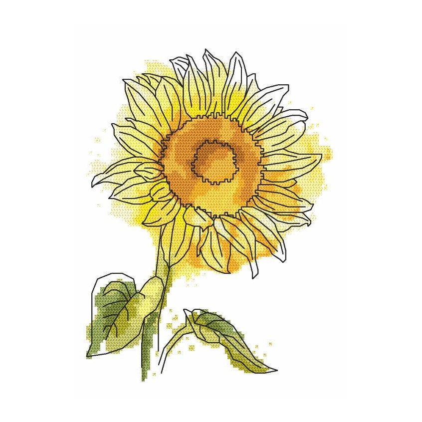 Kreuzstichmuster für Smartphone - Entzückende Sommerblume