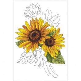S 10322 Kreuzstichvorlage für Smartphone - Würdevolle Sonnenblume