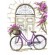 Cross stitch pattern for a phone - Bicycle with bougainvillea