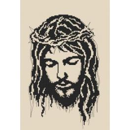 S 8400 Kreuzstichvorlage für Smartphone - Jesus in Dornenkrone