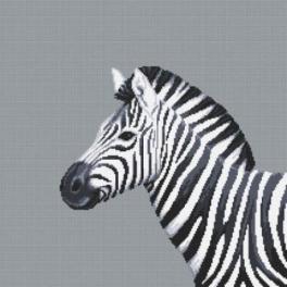 S 10656 Kreuzstichvorlage für Smartphone - Schwarzweißes Zebra