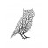 Cross stitch pattern for a phone - Black owl