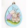 Cross stitch pattern for smartphone - Egg with Easter bunny