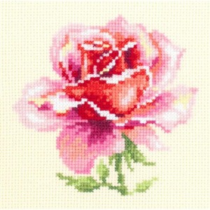 MN 150-002 Cross stitch kit - Pink rose