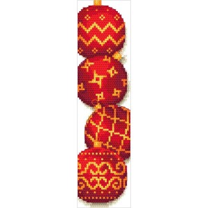 GU 10688 Cross stitch pattern on paper - Bookmark with Christmas balls