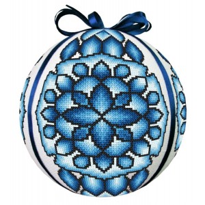ZU 10685 Cross stitch kit - Blue Christmas ball
