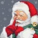 Kreuzstichvorlage für Smartphone - Verschmitzter Weihnachtsmann
