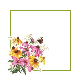 S 10469 Kreuzstichvorlage für Smartphone - Serviette mit Blumen