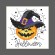 Kreuzstichmuster für Smartphone - Karte - Fröhliches Halloween