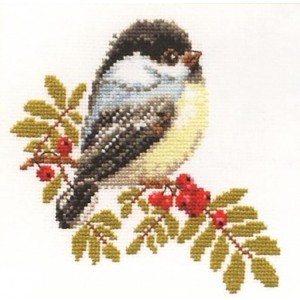 ALI 1-12 Cross stitch kit - Chickadee