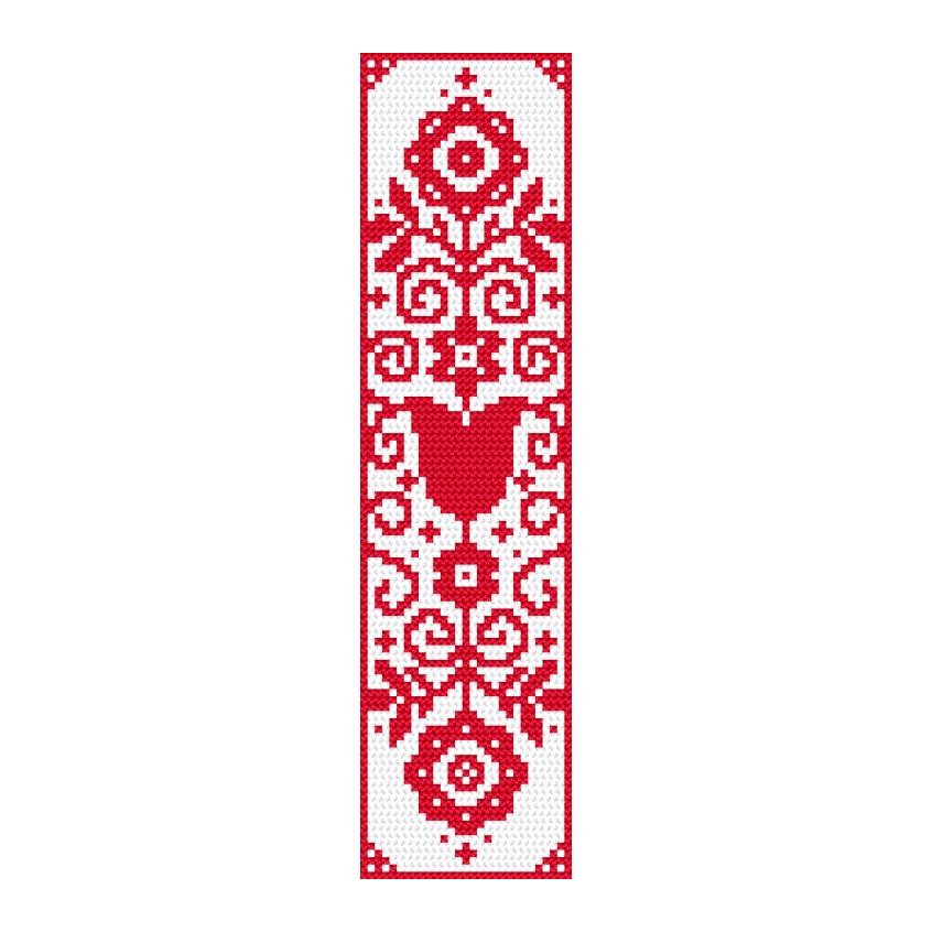 Cross stitch pattern for smartphone - Ethnic bookmark