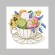 Cross stitch pattern for smartphone - Postcard - Cup with Easter eggs