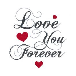 W 10696 Kreuzstichvorlage PDF - Love you forever
