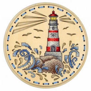 MP O-020 Cross stitch kit on plywood - Breath of the ocean