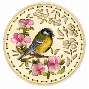 MP O-041 Cross stitch kit on plywood - Spring meeting