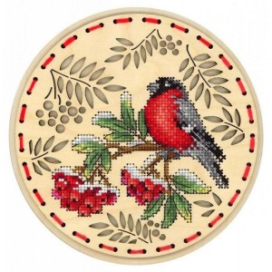 MP O-039 Cross stitch kit on plywood - Winter guest