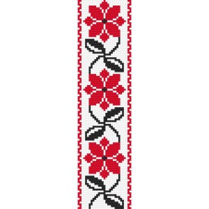 S 10708 Cross stitch pattern for smartphone - Bookmark - Ukrainian cross stitch II