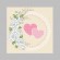 Cross stitch pattern for smartphone - Postcard - Wedding hearts