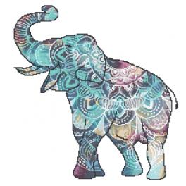K 10712 Gobelin - Indischer Glückselefant