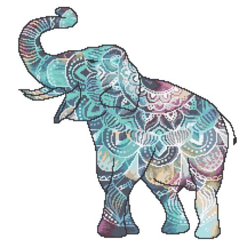 Z 10712 Stickpackung - Indischer Glückselefant