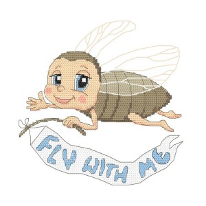 S 10354 Cross stitch pattern for smartphone - Fly with me