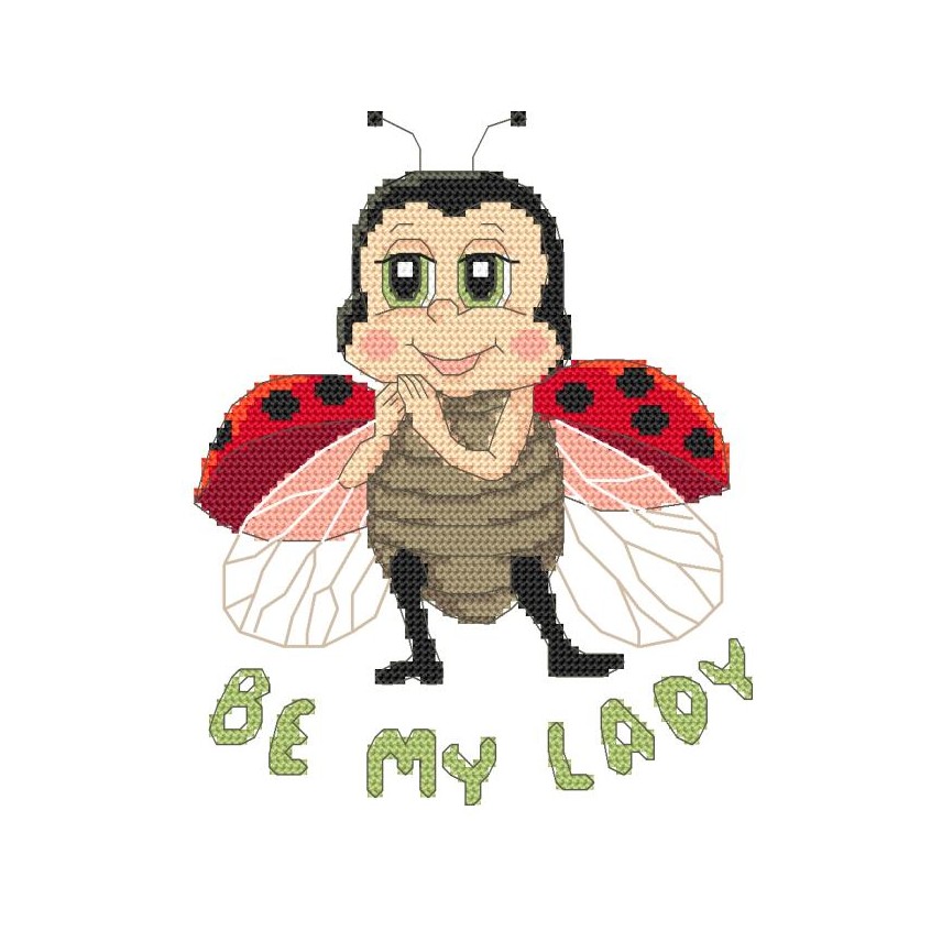 Cross stitch pattern for smartphone - Be my lady