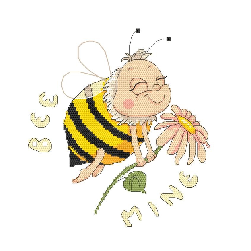 Cross stitch pattern for smartphone - Bee mine