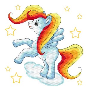 W 10504 Cross stitch pattern PDF - Fabulous pony