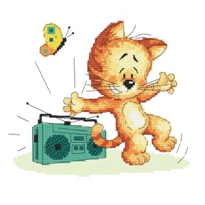 Z 10502 Cross stitch kit - Dancing kitten