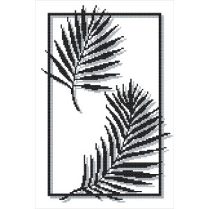 Z 10372 Cross stitch kit - Chamedora leaves