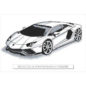 GC 10368 Printed cross stitch pattern - Sports car I