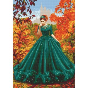 Z 10724 Cross stitch kit -Lady of autumn reverie