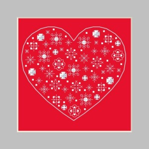 ZU 10396 Cross stitch kit - Postcard - Heart