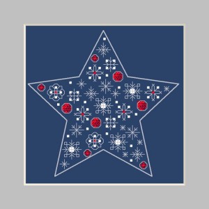 ZU 10393 Cross stitch kit - Postcard - Star