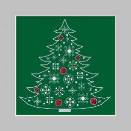 ZU 10392 Stickpackung - Karte - Weihnachtsbaum