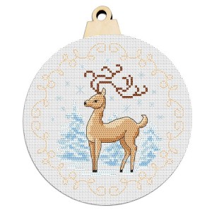 Z 10399 Cross stitch kit - Christmas ball with a reindeer