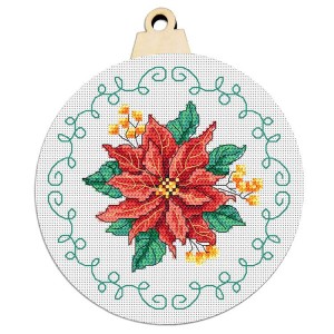 Z 10398 Cross stitch kit - Christmas ball with poinsettia
