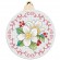 Cross stitch pattern for smartphone - Christmas ball with flowers