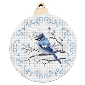 Z 10390 Cross stitch kit - Christmas ball with a bird