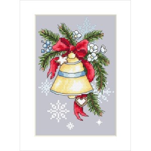 ZU 10394 Cross stitch kit - Christmas card - Bell