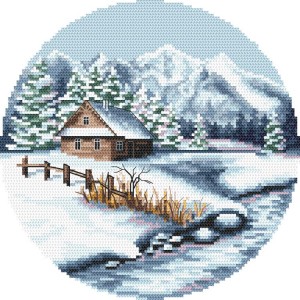 Z 10389 Cross stitch kit - Winter landscape