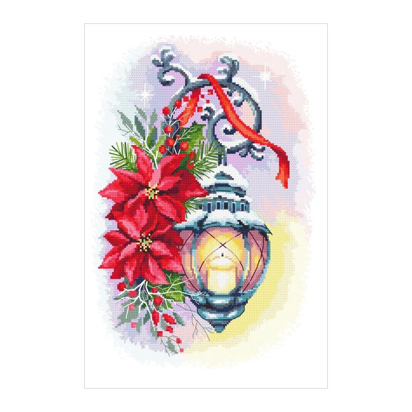 Cross stitch pattern for smartphone - Christmas lantern