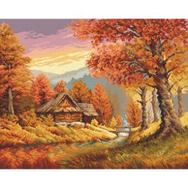 GC 4714 Gedruckte Kreuzstichvorlage - Herbstliche Landschaft