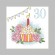 Cross stitch pattern for smartphone - Birthday card - Muffin