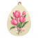Cross stitch pattern for smartphone - Egg with tulips