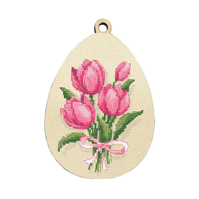 Kreuzstichvorlage für Smartphone - Vajíčko s tulipány