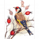 Cross stitch pattern for a phone - Birds - Goldfinch