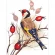 Kreuzstichmuster für Smartphone - Vögel - Stieglitz