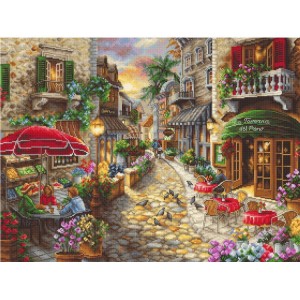 LETI L8021 Cross stitch kit - Early evening in Avola