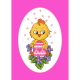 ZU 10754 Cross stitch kit - Card with a chicken